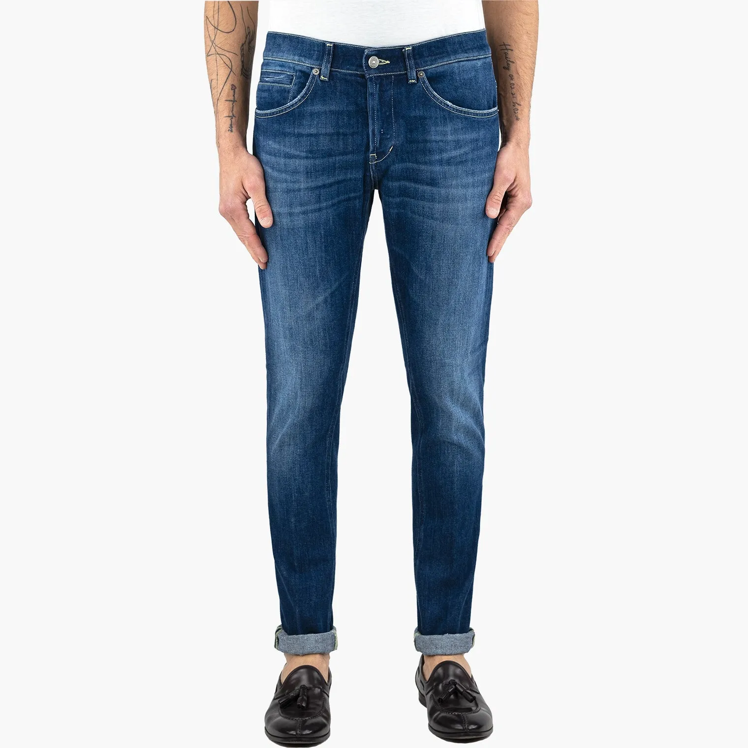 Jeans DONDUP George in Denim Stretch Lavaggio Medio