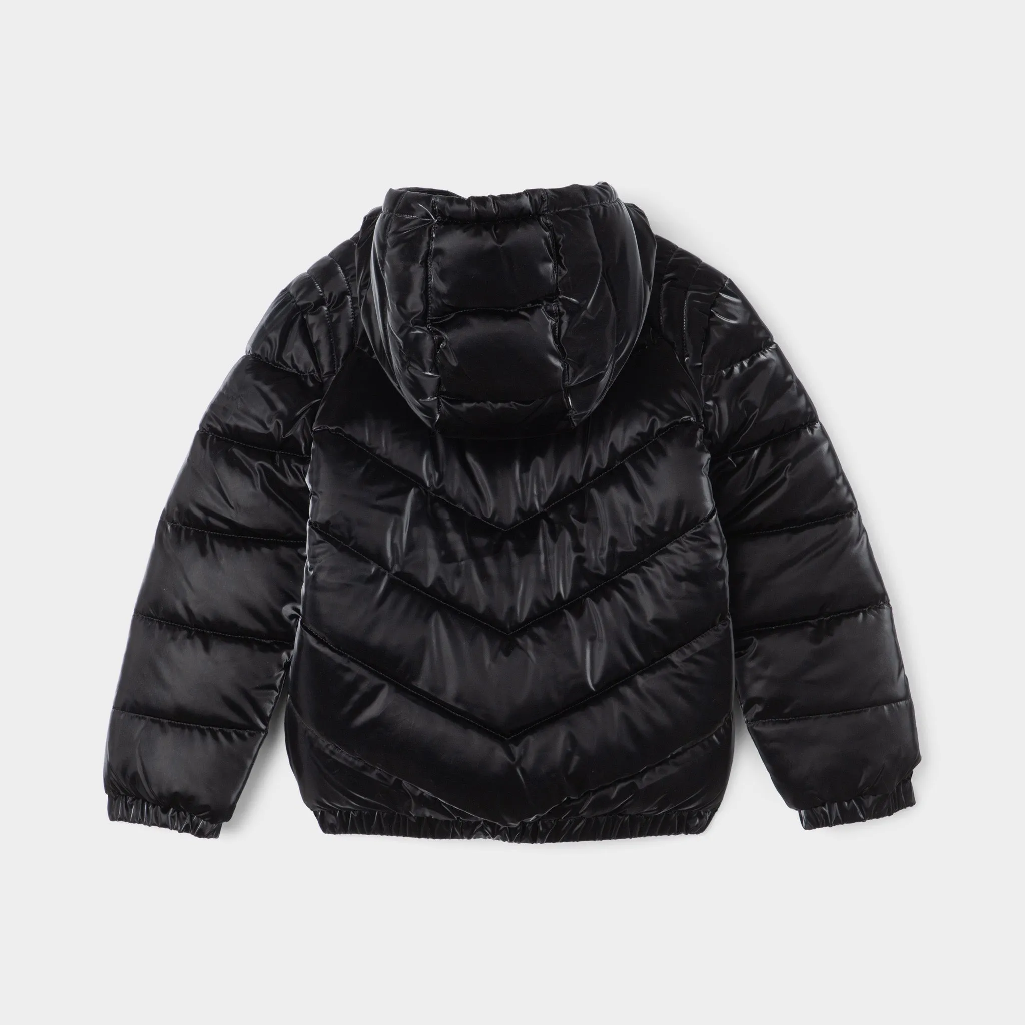 Jordan Child Girls' Chevron Quilted Jacket / Black