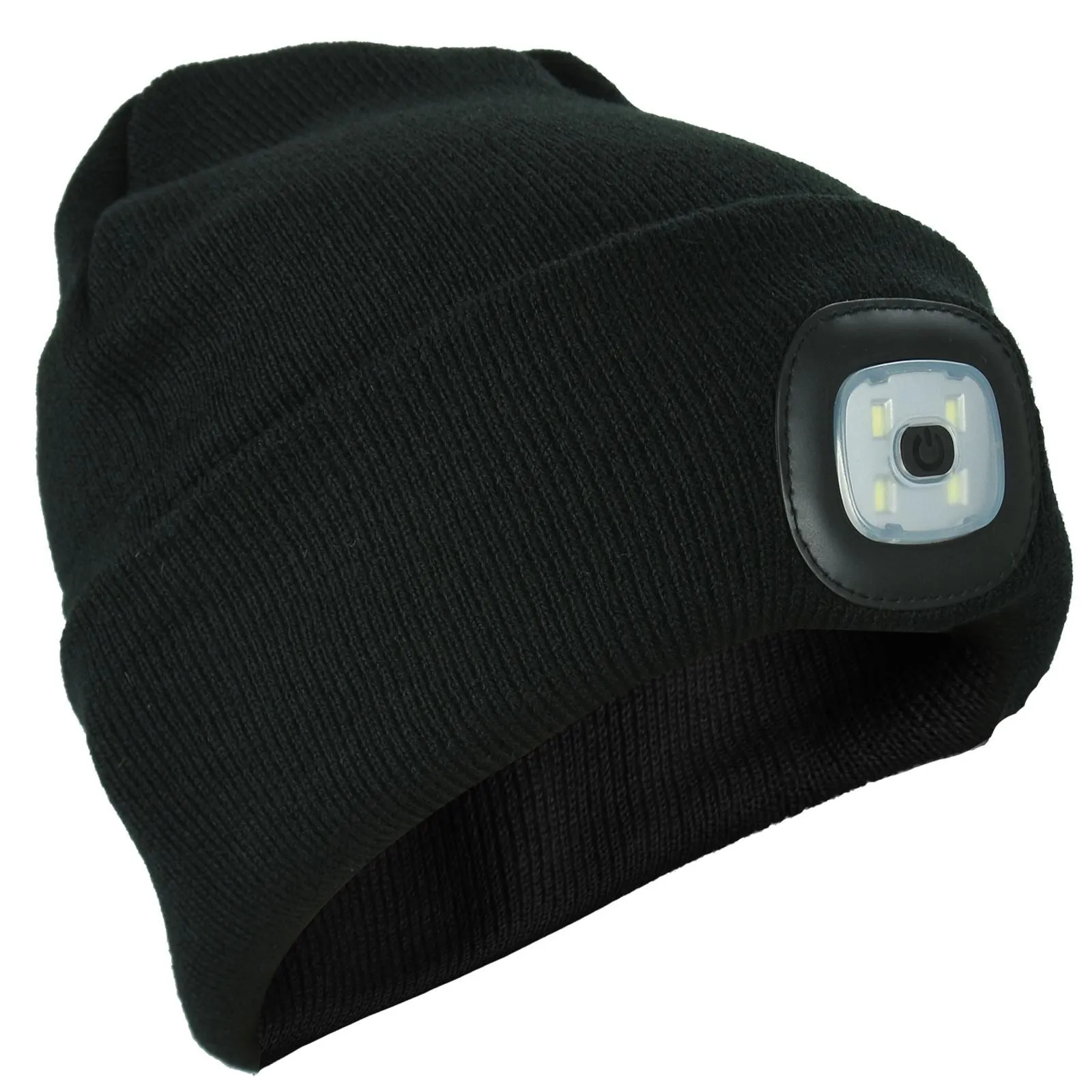 Knit Beanie Hat 4 LED Head Lamp Light Cap Outdoor Hunting Camping Fishing