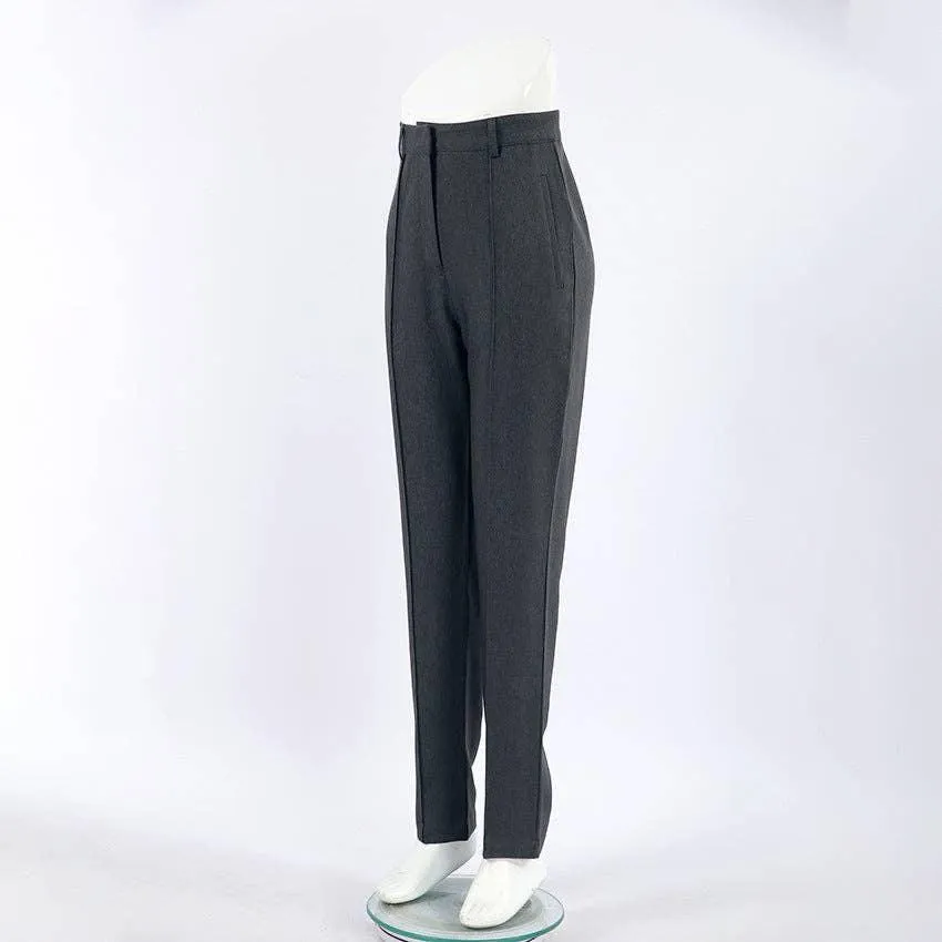 Ladies High Waist Stright Leg Suit Pants C-K7040