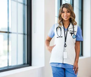 Ladies Quilted Vest for Doctor or Nurse