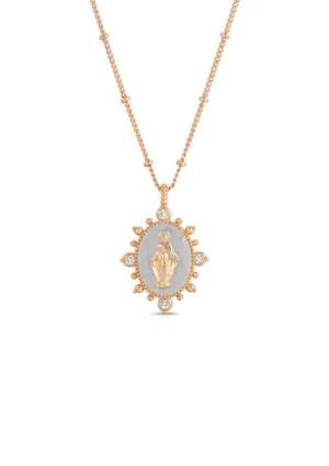 Lady Lourdes Pendant in Silver Rose Gold