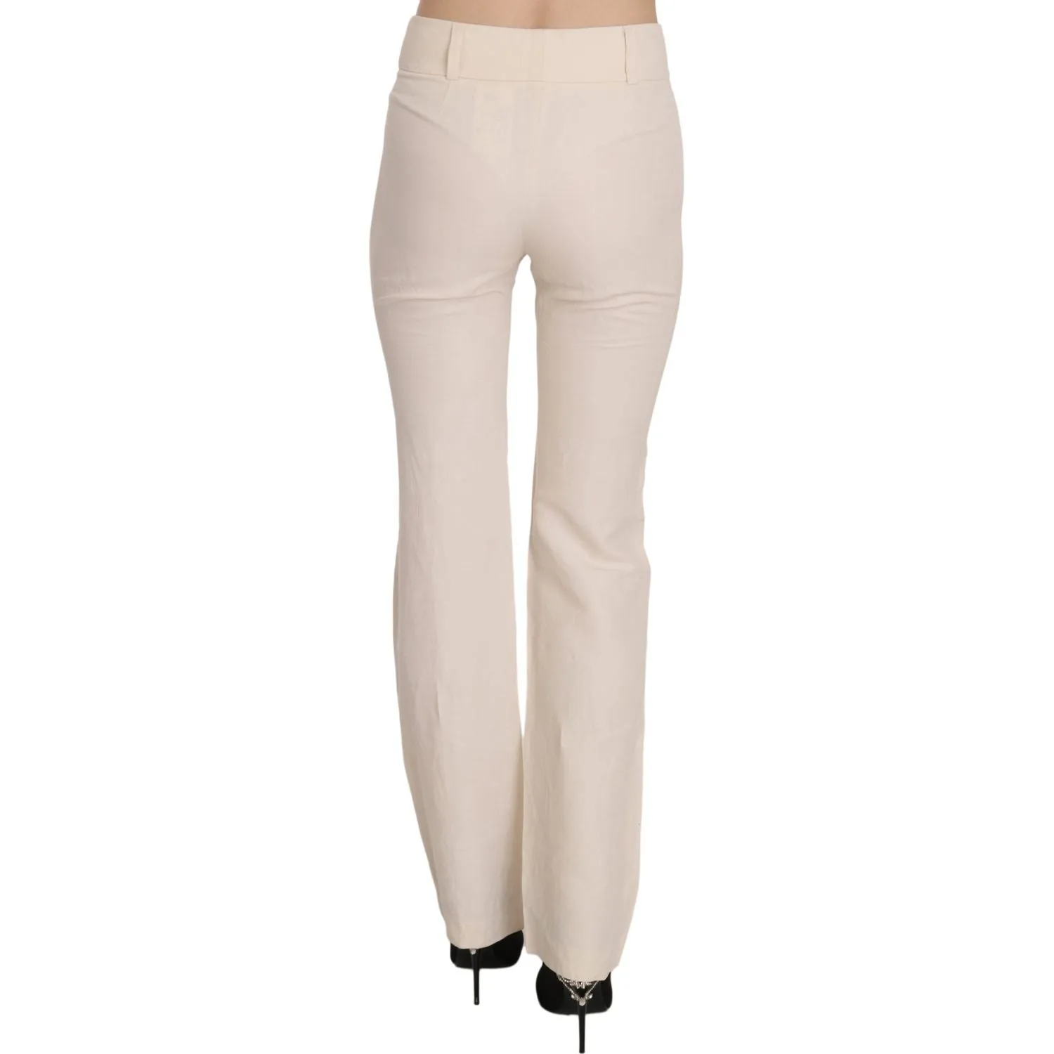 LAUREL Elevated White High Waist Flared Trousers