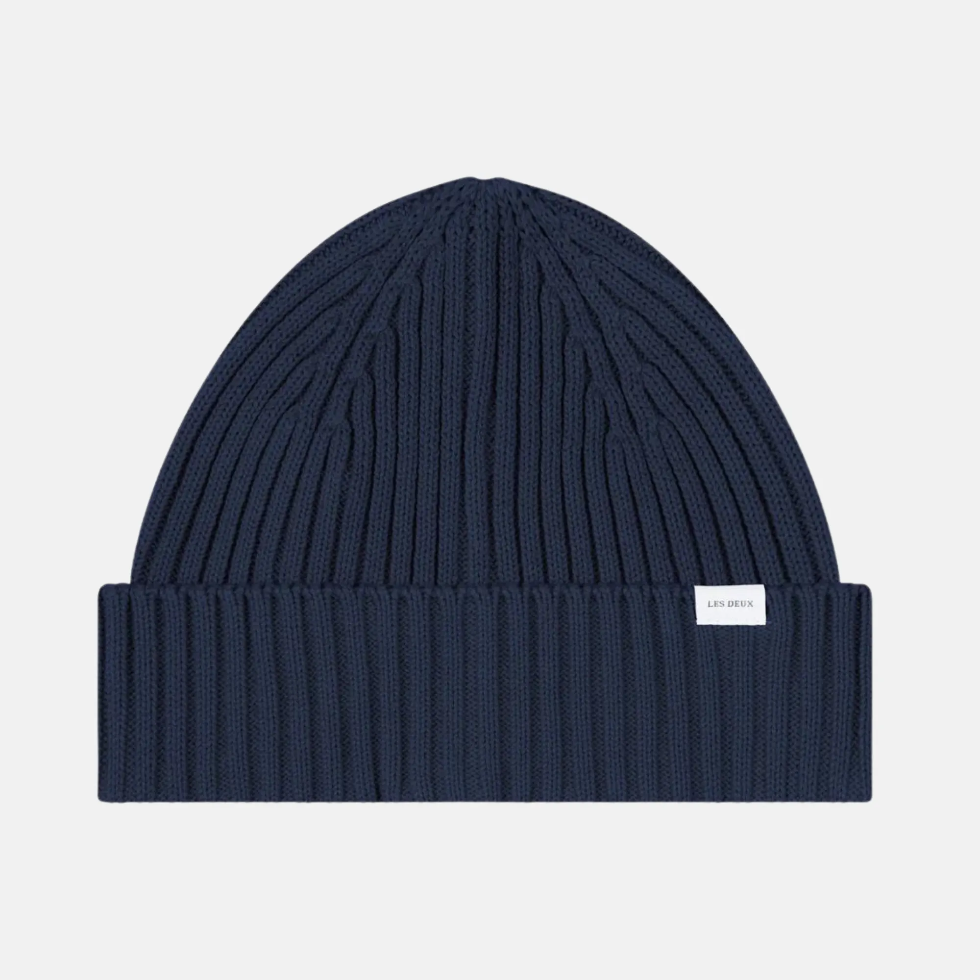 Les Deux Dark Navy Walter Cotton Rib Beanie