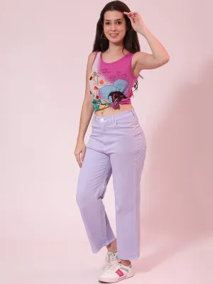 Lilac Serenity Relaxed Fit Cropped Jeans