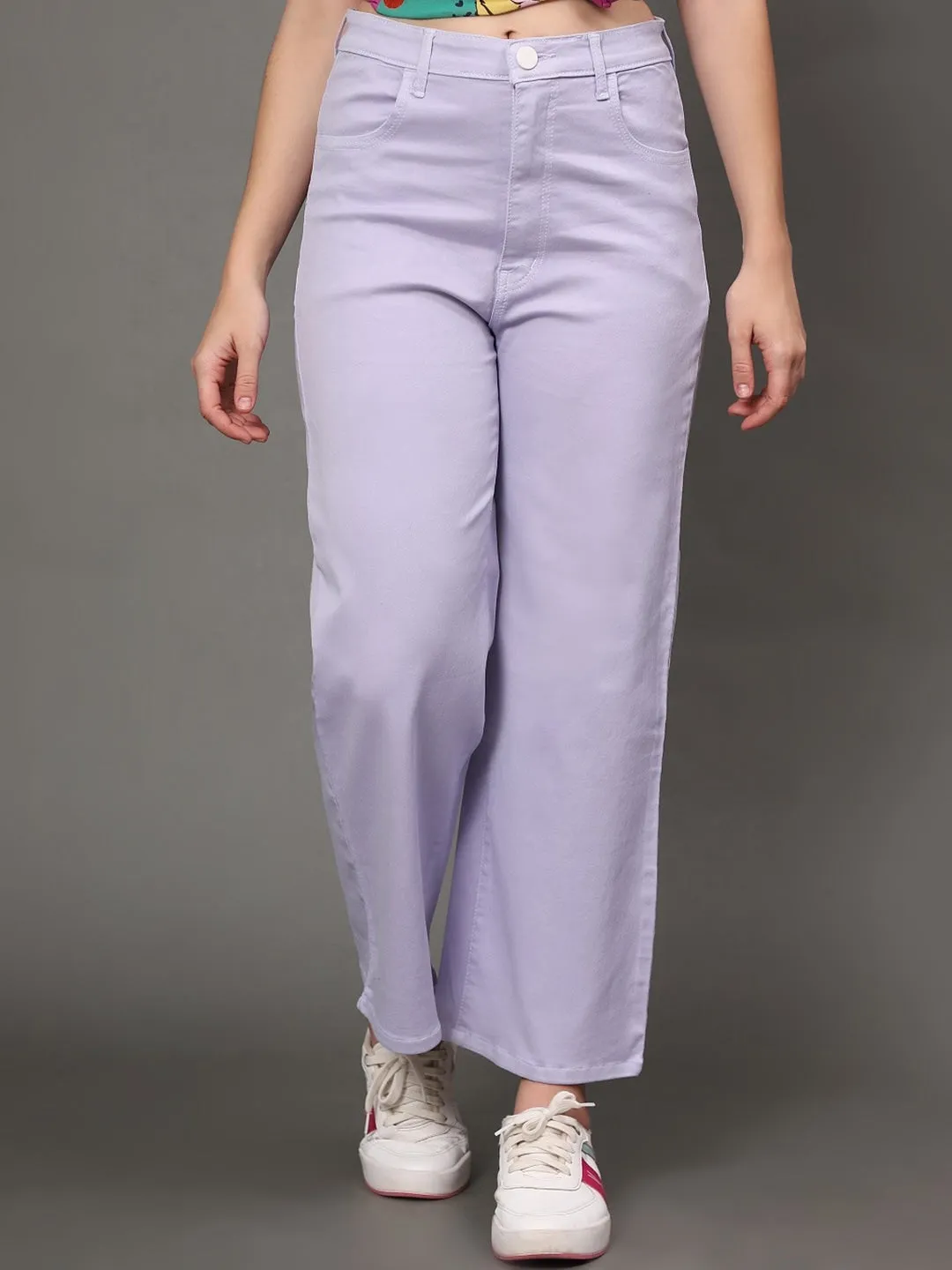 Lilac Serenity Relaxed Fit Cropped Jeans