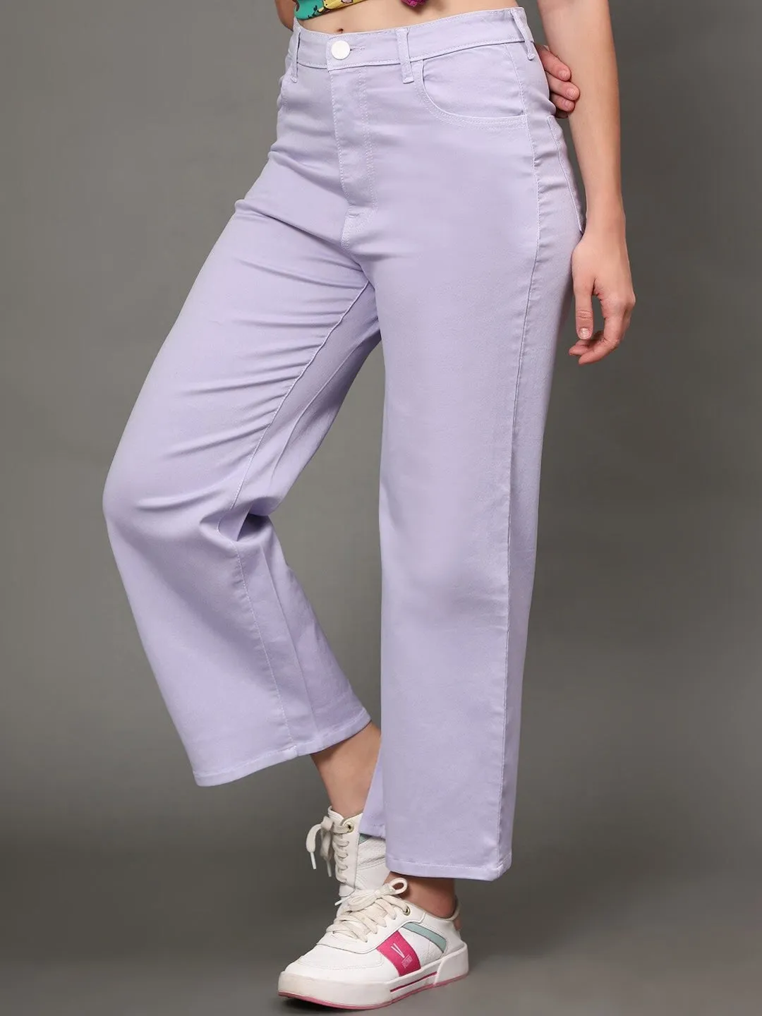 Lilac Serenity Relaxed Fit Cropped Jeans