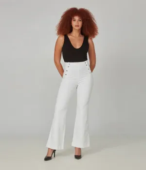 Lola Jeans Stevie High Rise Flare Jeans - White