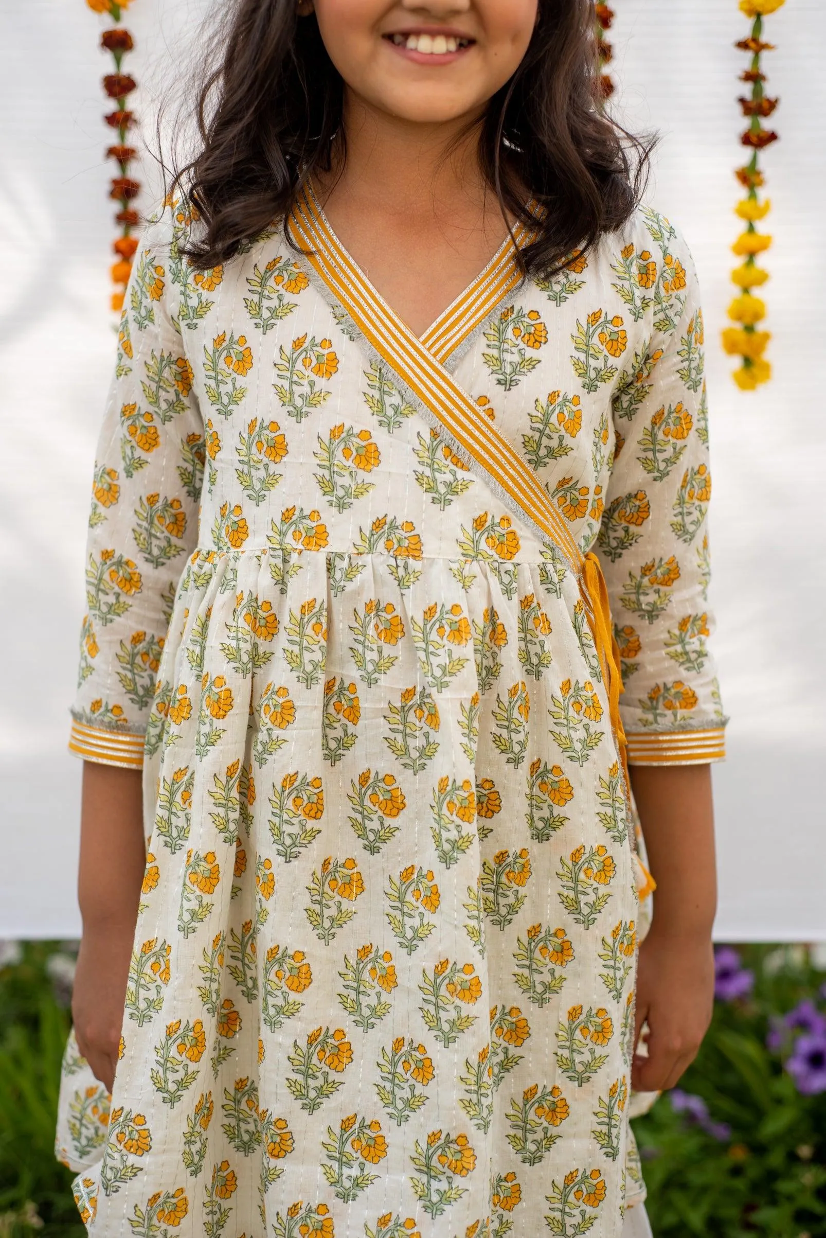 marigold Agrakha kurta set