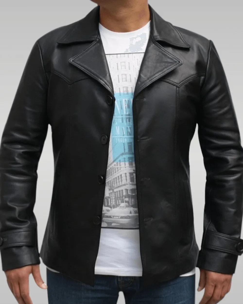 Mens Brown Vintage Leather Biker Jacket