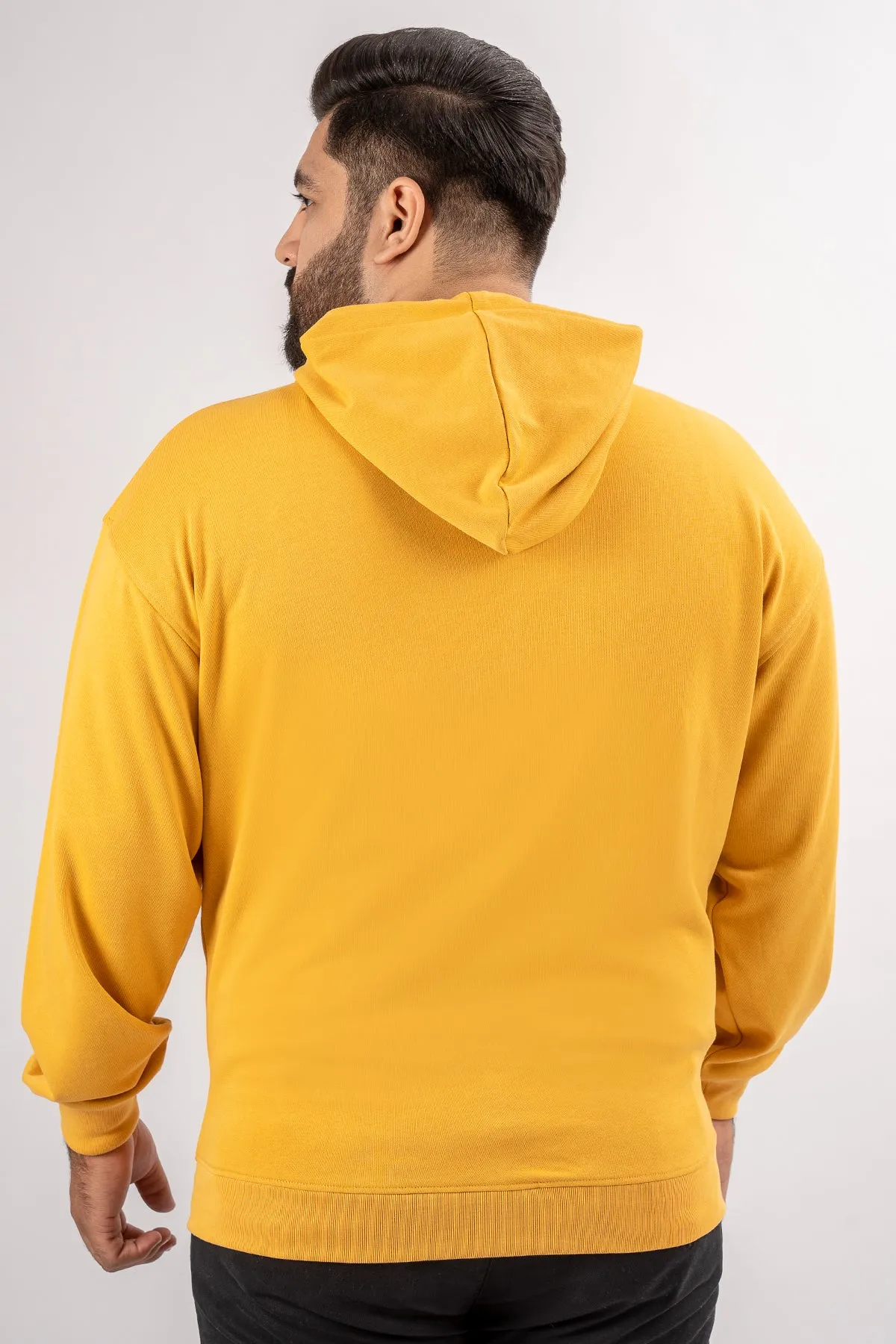 Mineral Yellow Relaxed Fit  Zip Through hoodie (Plus Size) - S24 - UH0019P