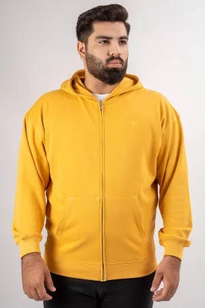 Mineral Yellow Relaxed Fit  Zip Through hoodie (Plus Size) - S24 - UH0019P