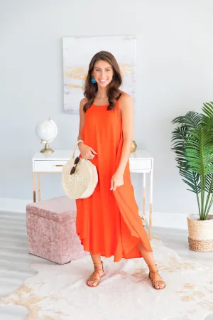 Mud Pie: Michaela Orange Maxi Dress