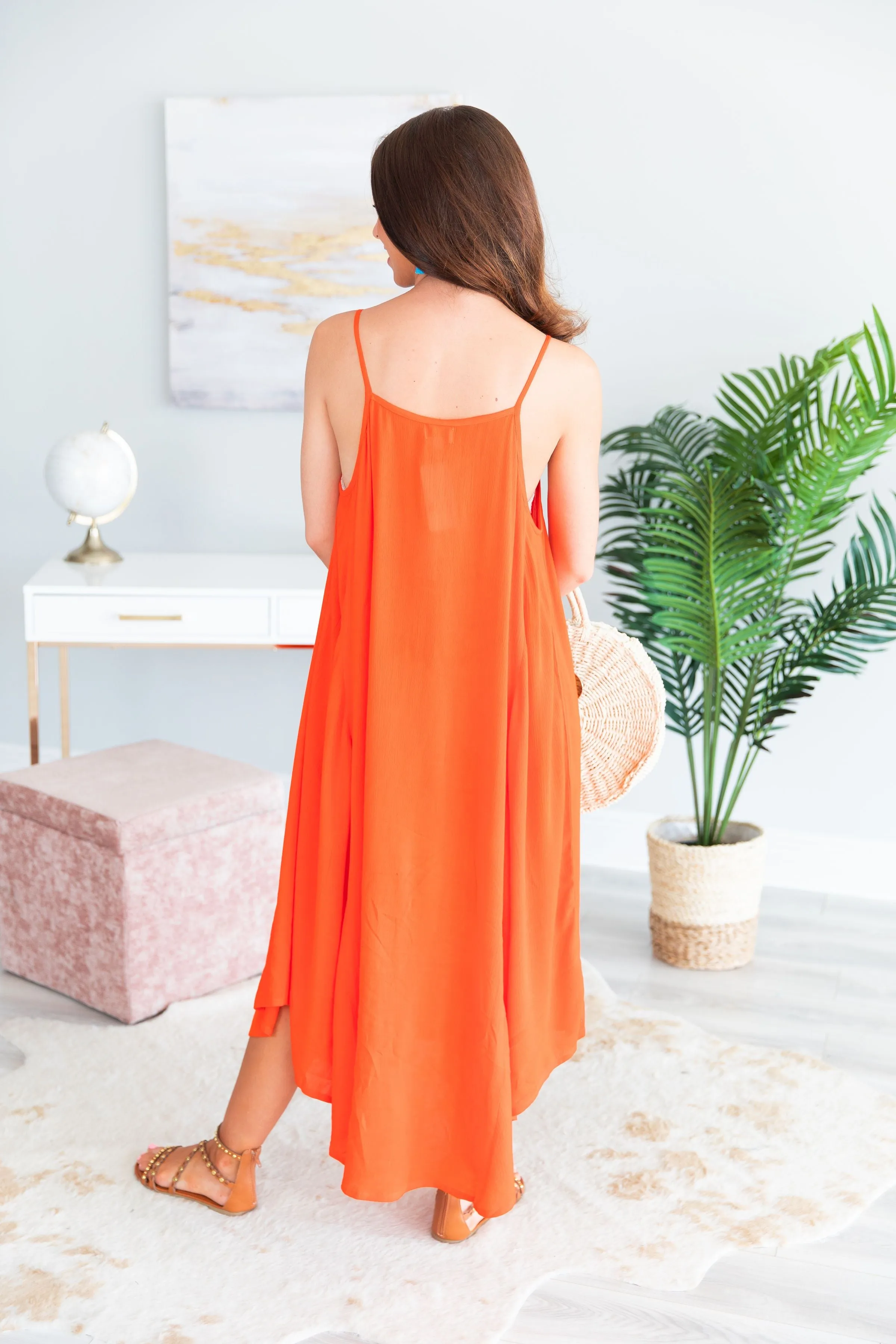 Mud Pie: Michaela Orange Maxi Dress