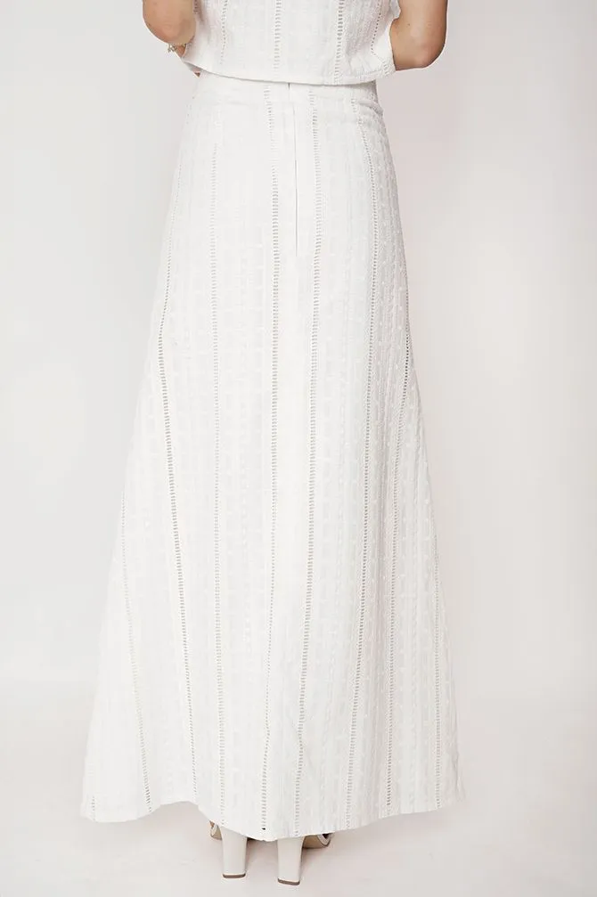 Nat Maxi Skirt White