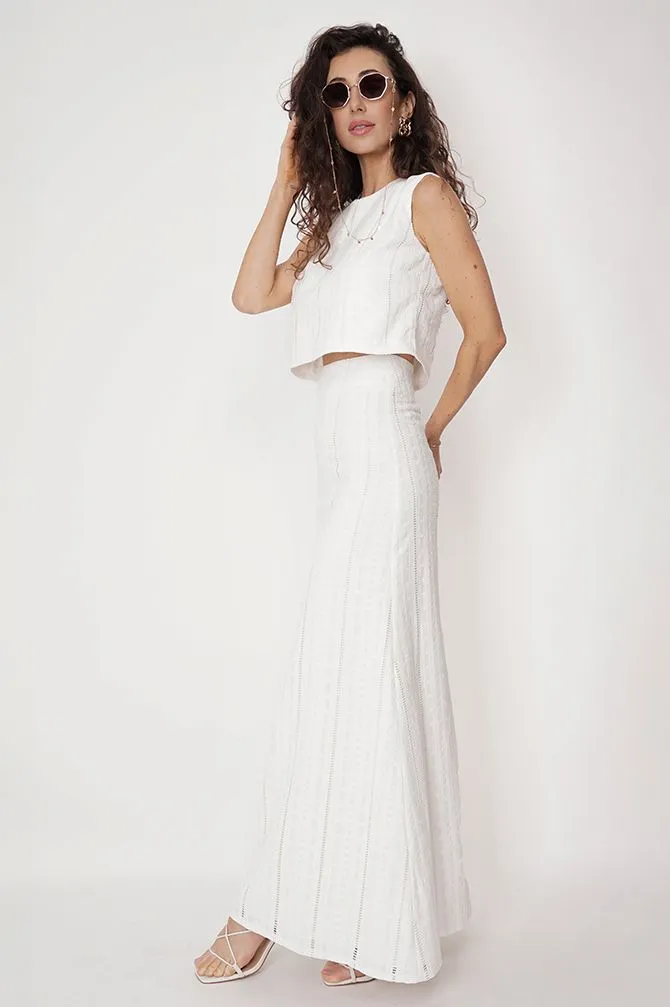 Nat Maxi Skirt White