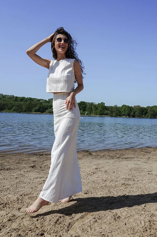 Nat Maxi Skirt White