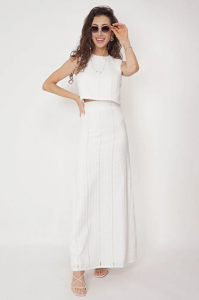 Nat Maxi Skirt White