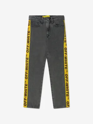 Off-White Boys Industrial Logo Denim Jeans