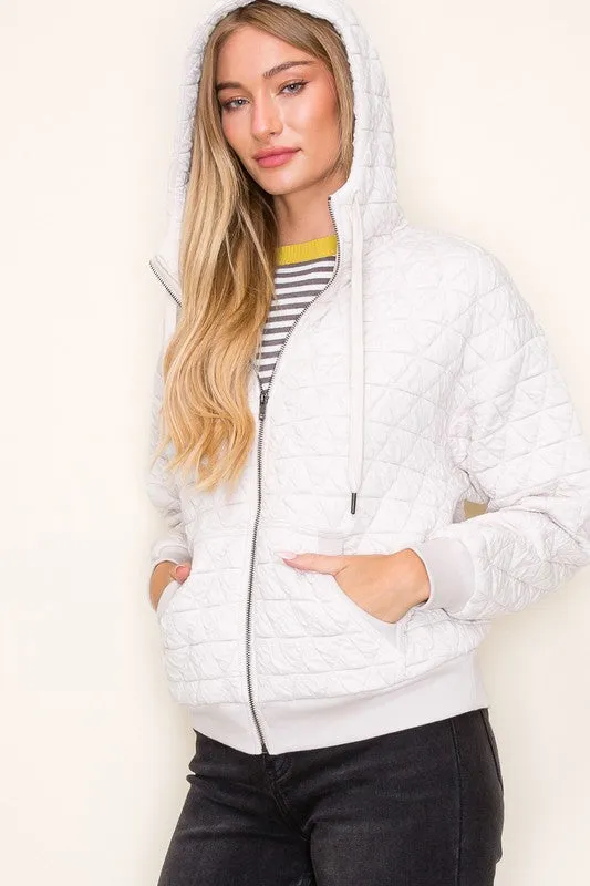 Olivia Oatmeal Quilted Jacket