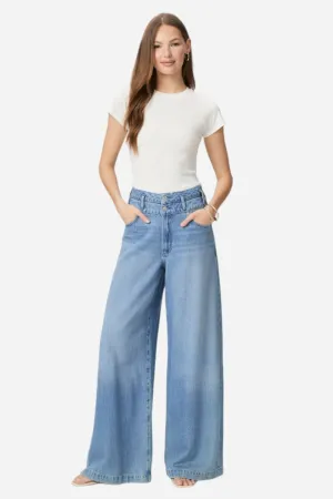 Paige Portia Double Waistband Ultra Wide Leg Pants