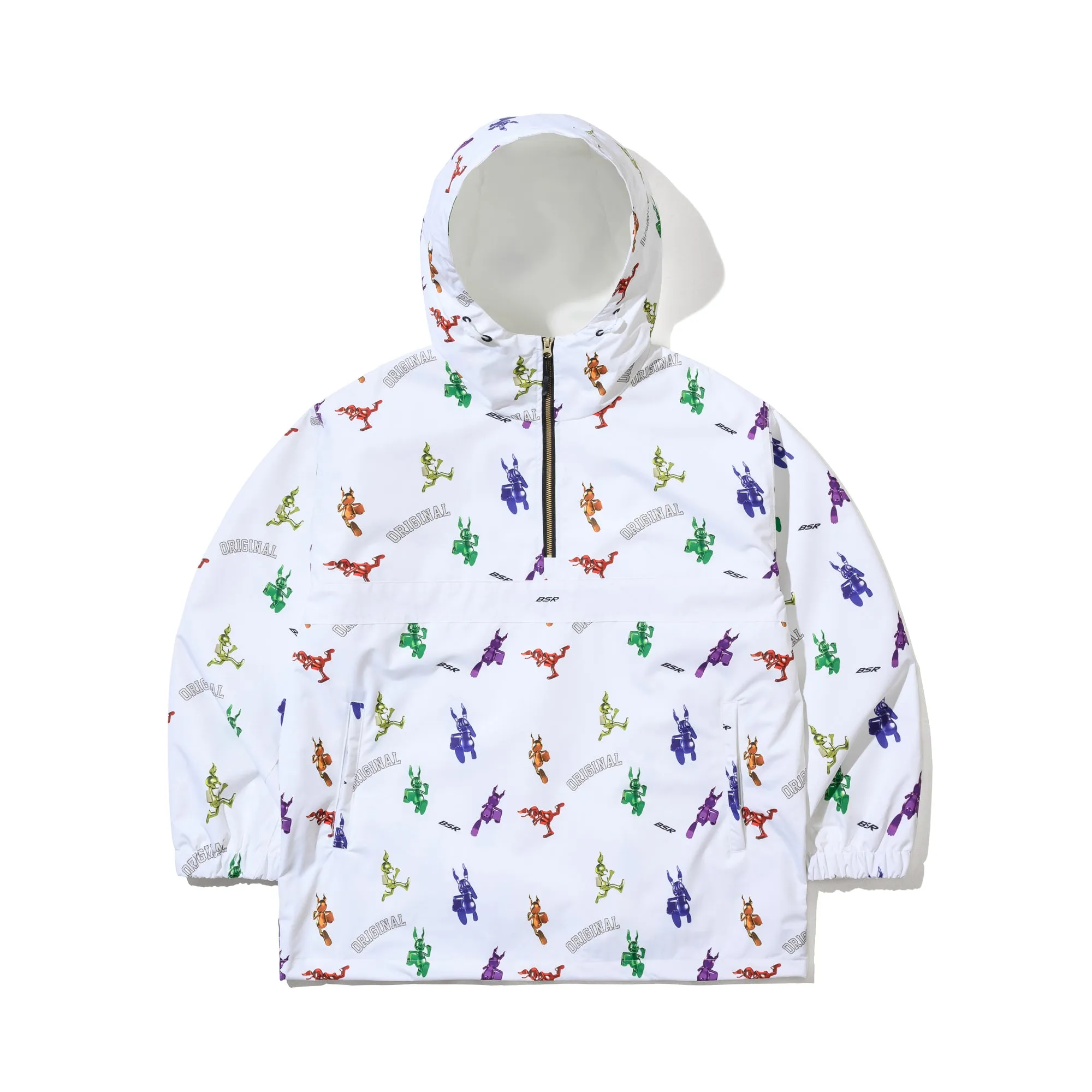 RAINBOW TR HOODED ANORAK JACKET WHITE