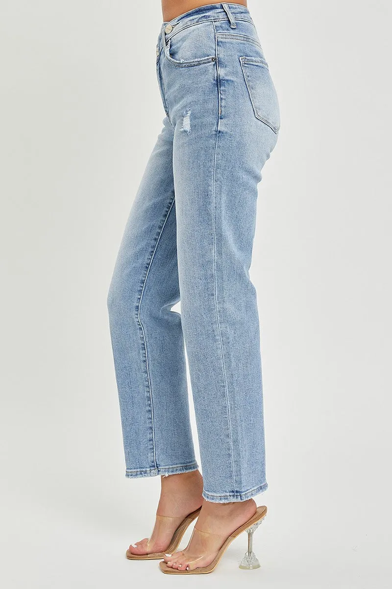 Risen Jeans - High Rise Crossover Tapered Jeans - RDP5060