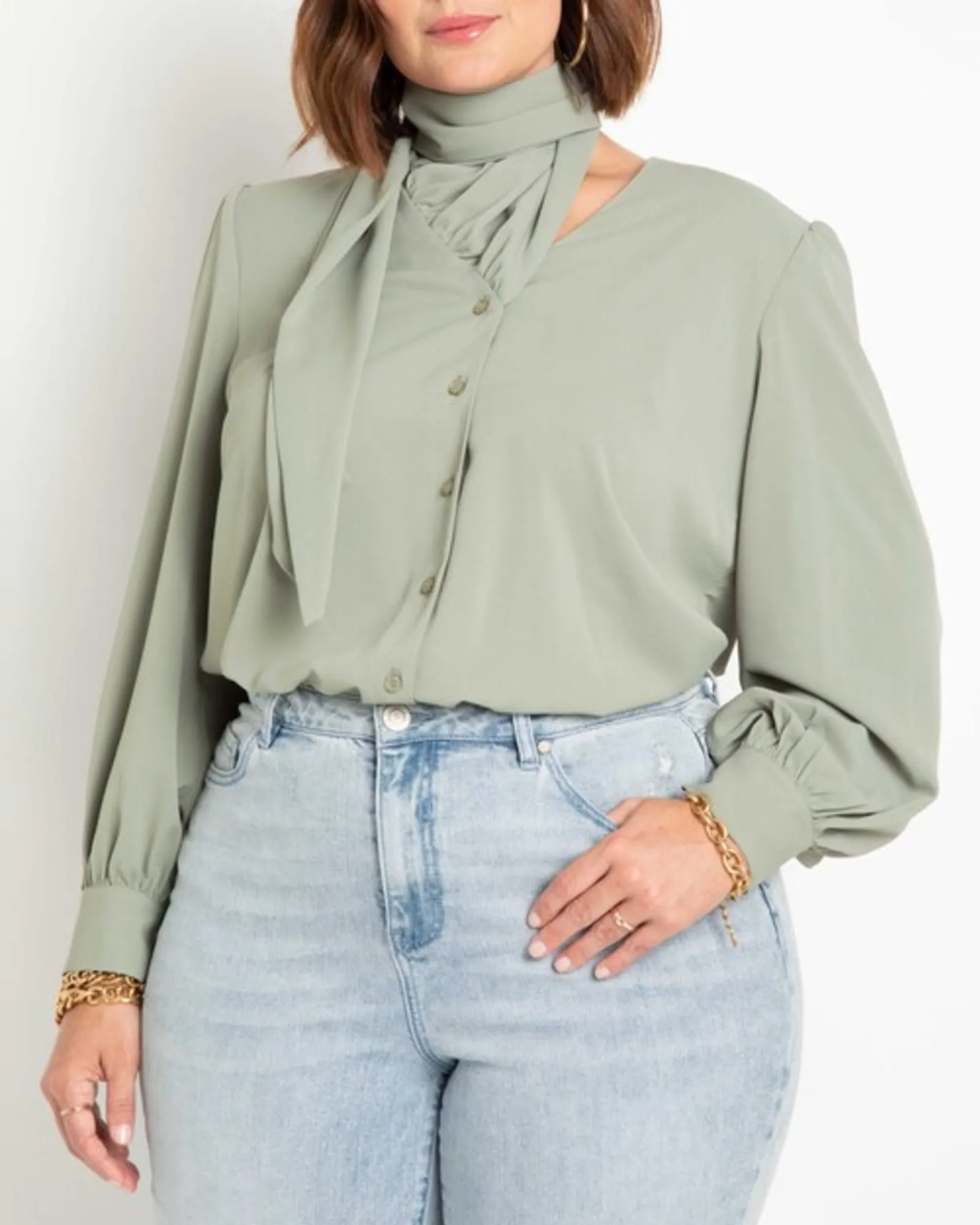 Rory Button Front Blouse | Laurel Wreath