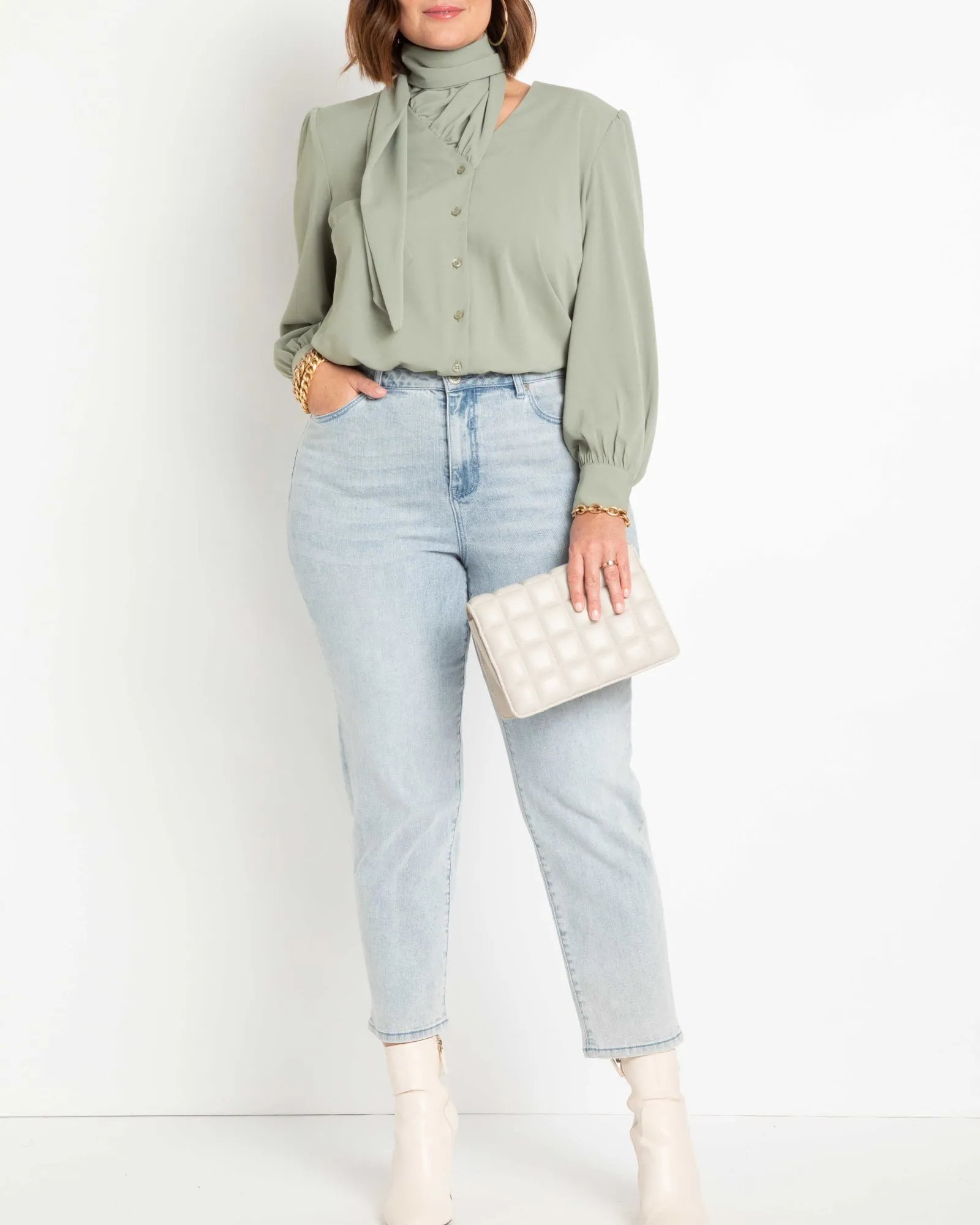 Rory Button Front Blouse | Laurel Wreath