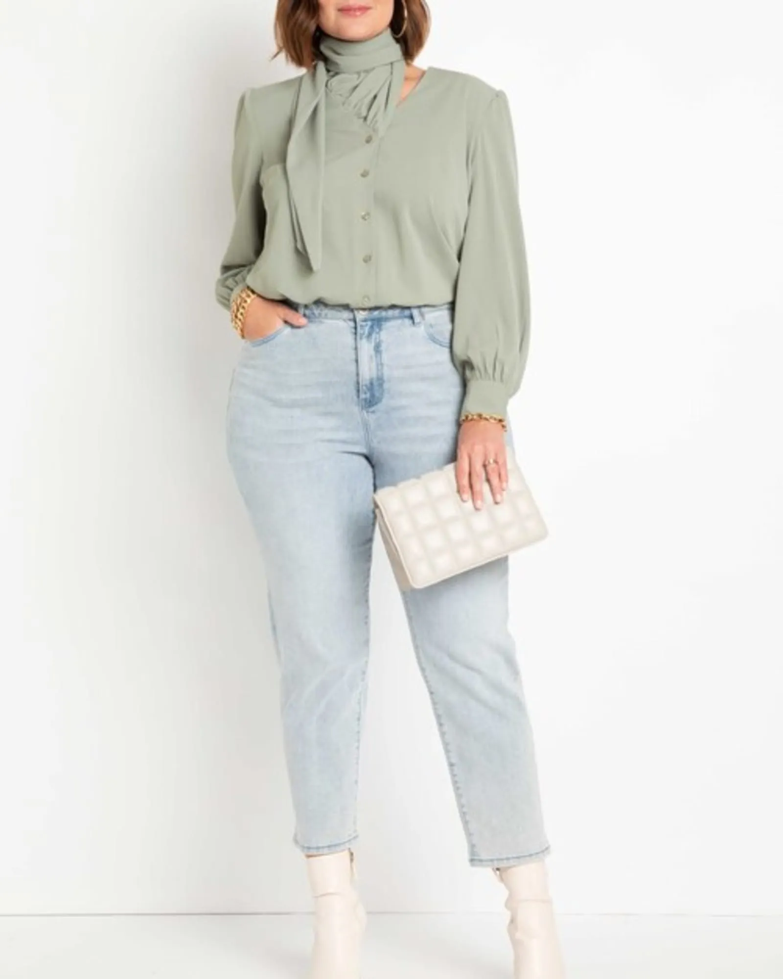 Rory Button Front Blouse | Laurel Wreath