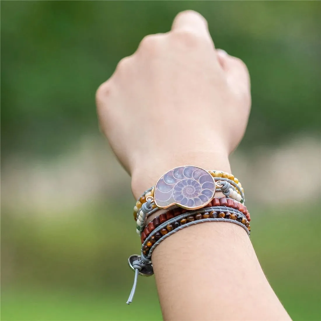 Shellstone Wrap Bracelet