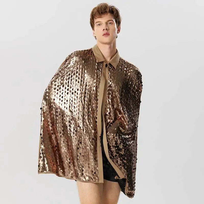 Shiny Sequins Cape Outer