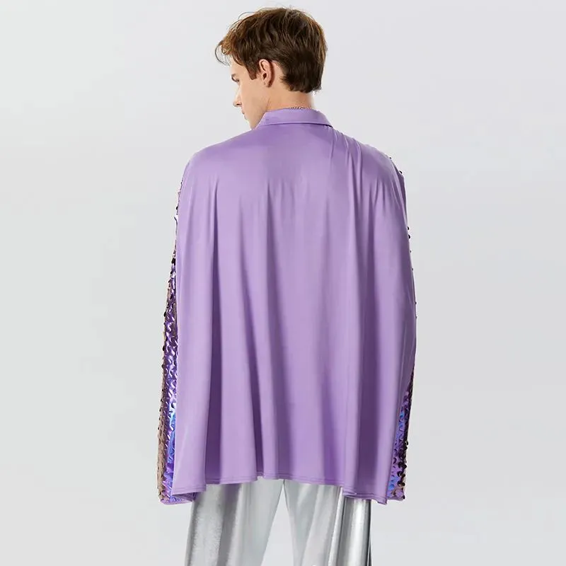 Shiny Sequins Cape Outer