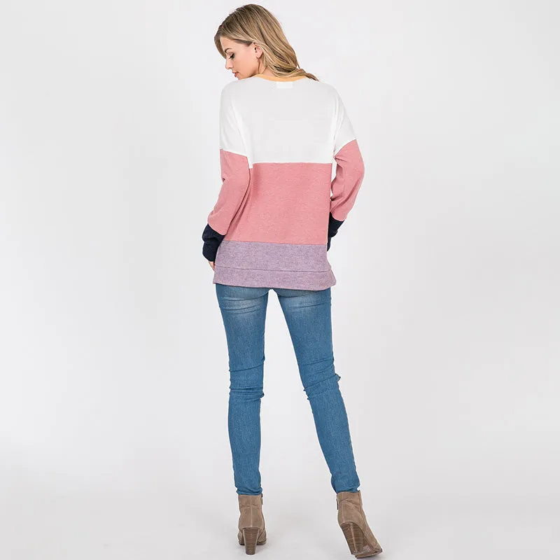 Shona Soft Stripe Top PInk