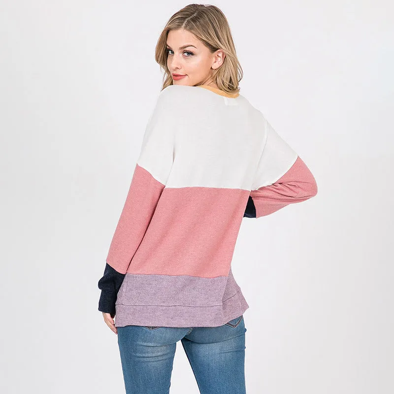 Shona Soft Stripe Top PInk