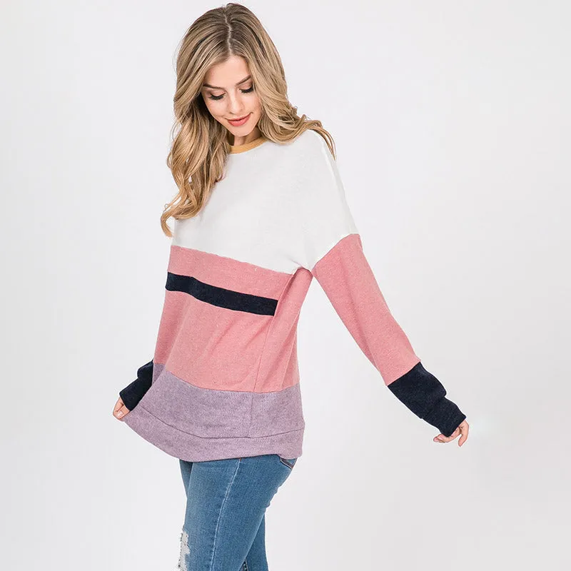 Shona Soft Stripe Top PInk