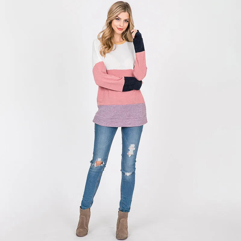 Shona Soft Stripe Top PInk