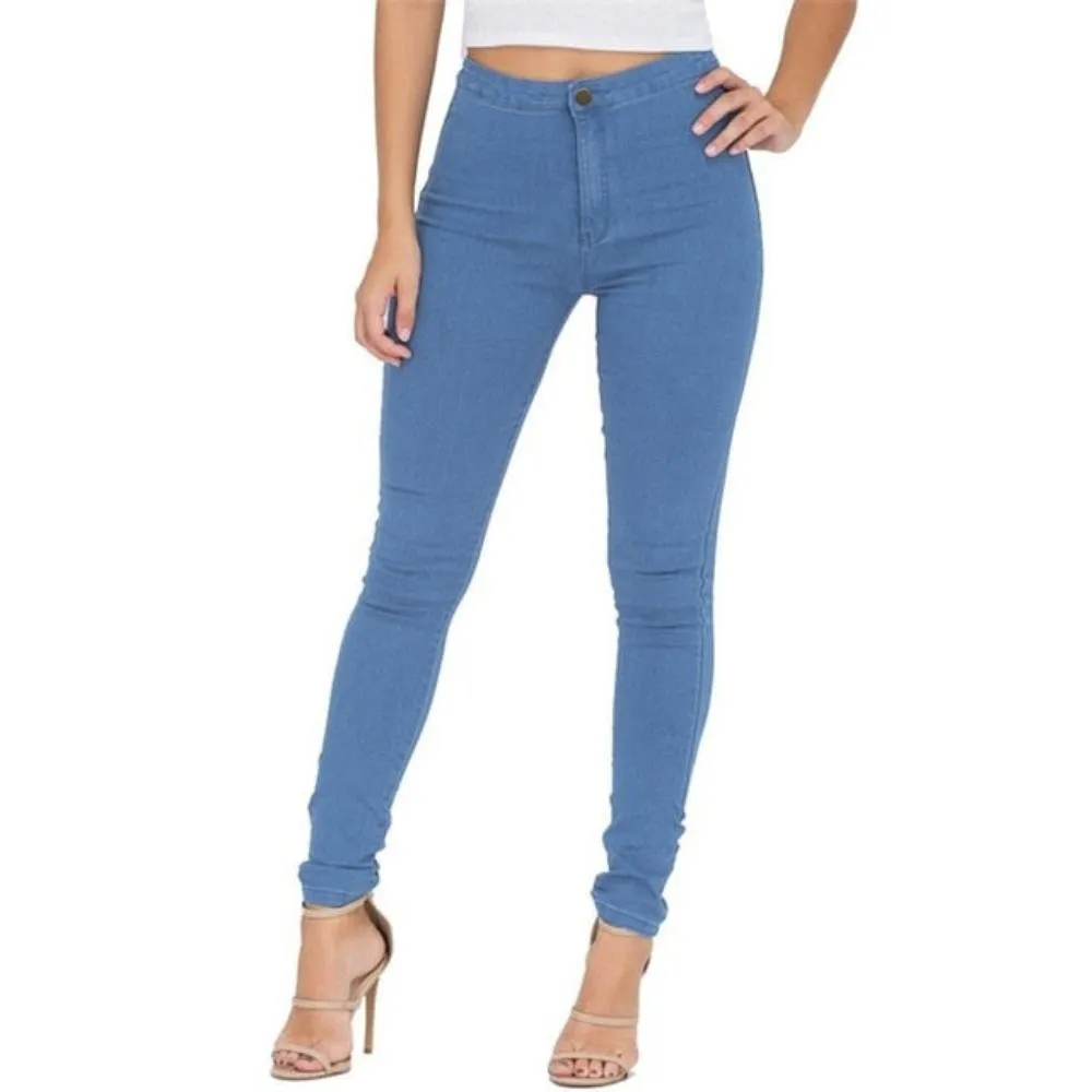 Slim Skinny High Waist Denim Pencil Stretch Jeans