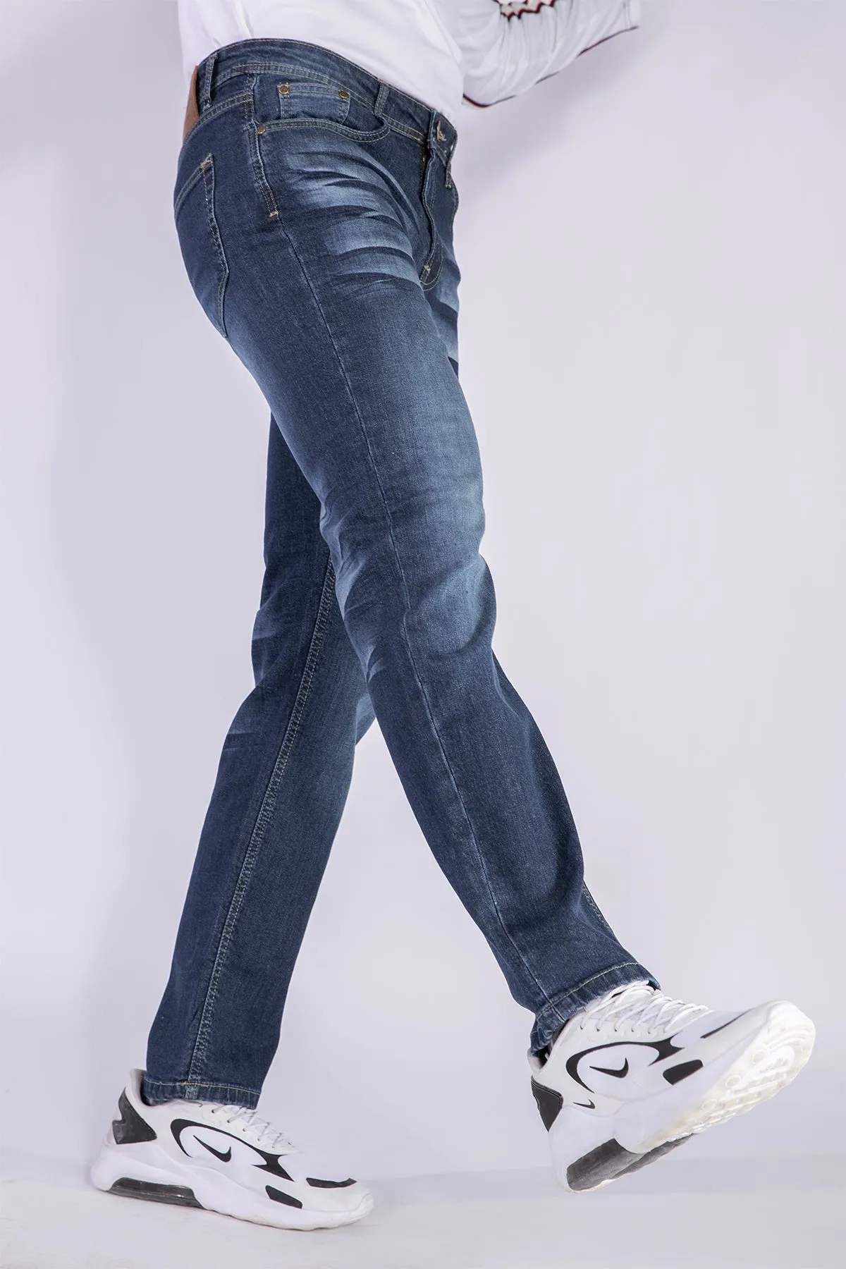 Straight Fit Mid Wash Jeans - W21 - MDJ002R