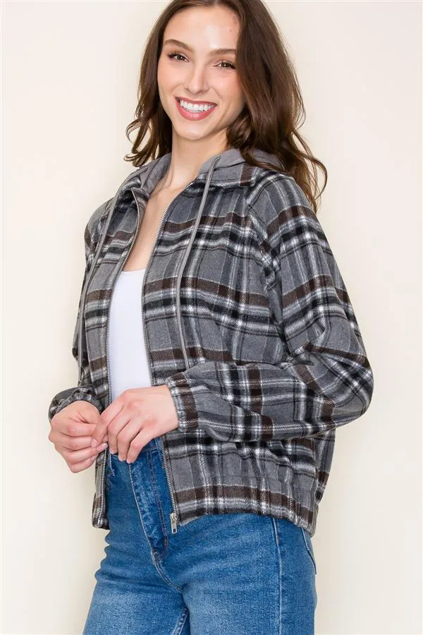 The Andi Plaid Hooded Shacket - 3 Colors!