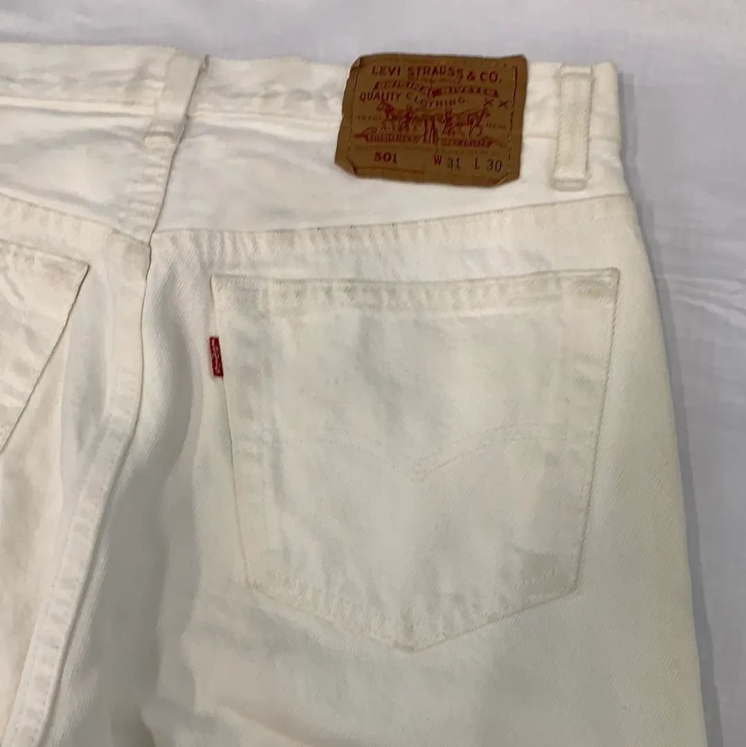 Vintage Levi’s 501 Denim Cream - 31in