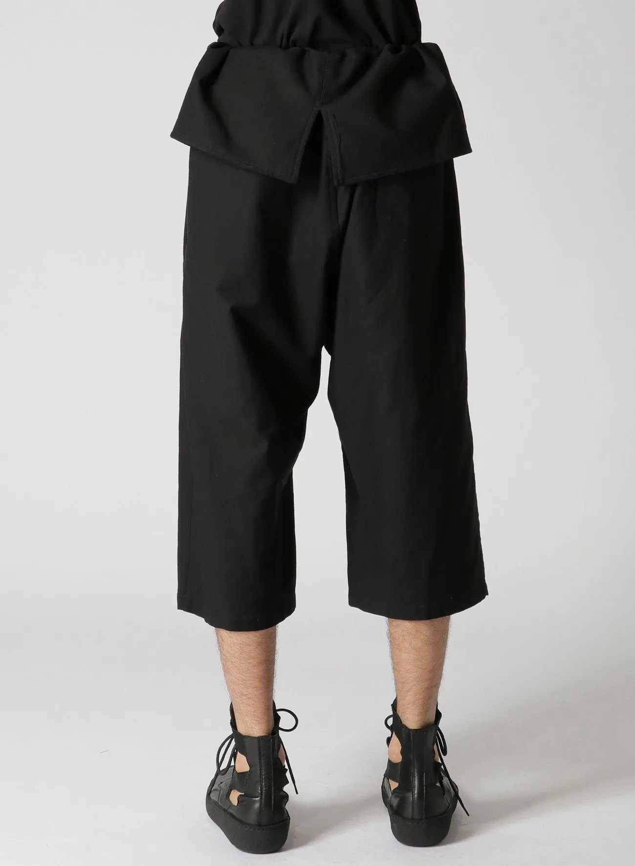 WIDE TWILL G-HIGH-WAIST PANTS