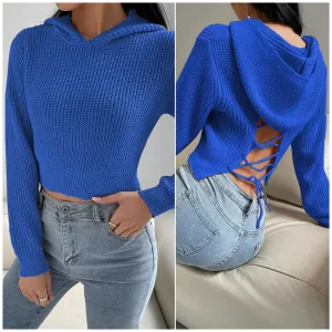 Women's Knitted Hoodies Sweater - HS03