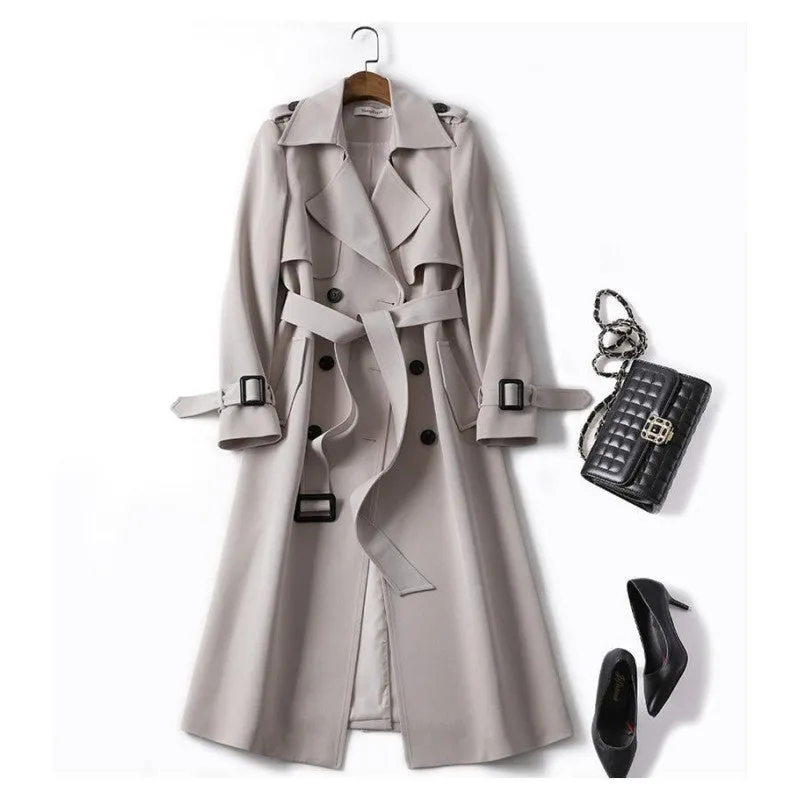 Women's Stylish Wool Long Trench Coat