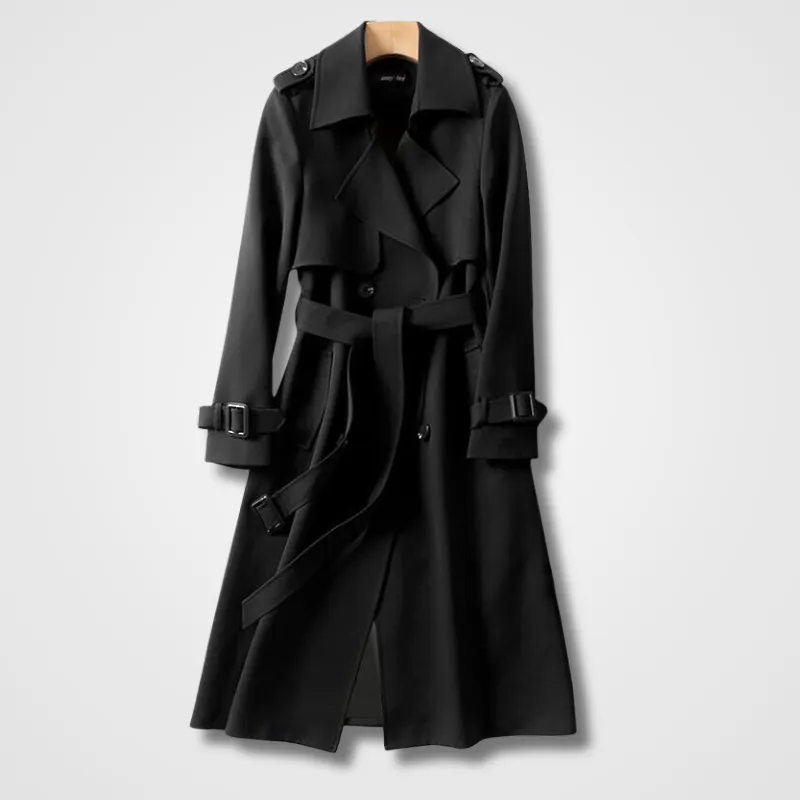 Women's Stylish Wool Long Trench Coat