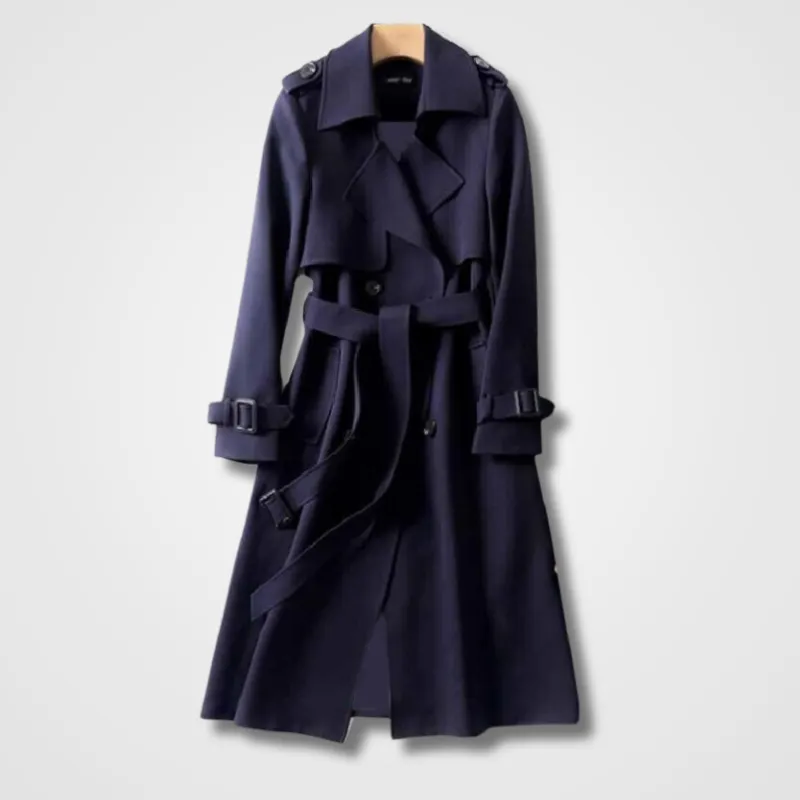 Women's Stylish Wool Long Trench Coat