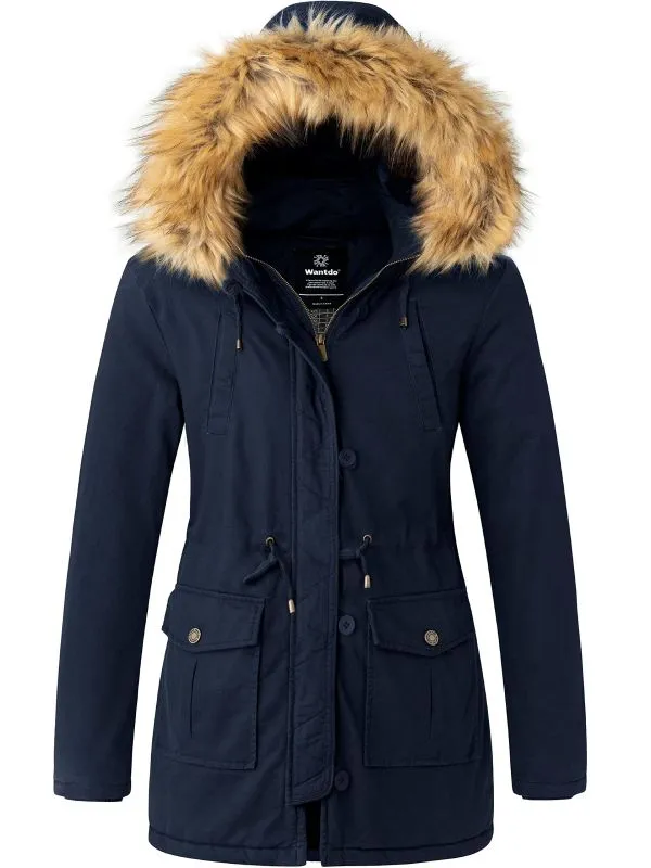 Women's Winter Coat With Detachable Hood Cotton Padded Parka City III